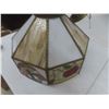 Image 7 : Vintage Tiffany Style Stained Glass Pendant Light, Mushroom Design, 17.5" Diameter