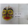 Image 1 : Vintage Sun Hawk Ceremonial Mask, Hand-Carved and Painted, Mini Wall Hanging