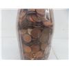 Image 2 : Over 8 lbs of Pennies in Purple Tinted Crescent Creamery Milk Bottle