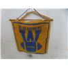 Image 9 : Vintage Winnipeg Blue Bombers Lot – Beer Mirror, Hook Rug Wall Hanging, Signed Gerry James Book