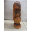 Image 6 : Box of Wooden Carvings Including Carved Head by LGP-Lourde, Tallest 19-1/2"
