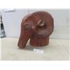 Image 1 : Large 16" Terra Cotta Clay Ram's Head