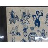 Image 3 : 3 Vintage Tattoo Sheets – Baseball Man, Policeman, Clown, and More