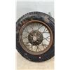 Image 2 : Vintage 1930s Truck Wire Spoke Wheel w/ Tire, 22" Rim, 33" Diameter