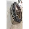Image 3 : Vintage 1930s Truck Wire Spoke Wheel w/ Tire, 22" Rim, 33" Diameter