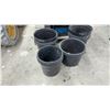 Image 1 : 8 Black Plastic Nursery Pots, Approx. 5–7 Gallon
