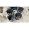 Image 5 : 8 Black Plastic Nursery Pots, Approx. 5–7 Gallon