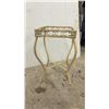 Image 4 : Vintage Metal Birdcage on Stand w/ Dome Top and Glass Terrarium, 49" x 16"