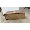Image 1 : Vintage Wooden Storage Chest/Trunk w/ Hinged Lid, 13x36x16-1/2"