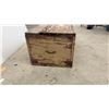 Image 3 : Vintage Wooden Storage Chest/Trunk w/ Hinged Lid, 13x36x16-1/2"