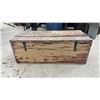 Image 5 : Vintage Wooden Storage Chest/Trunk w/ Hinged Lid, 13x36x16-1/2"