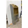 Image 3 : Painted Wooden 3-Tier Shelf Unit 30x12x6" and Blue Painted Wooden Stool 17-1/2x13x13"
