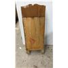 Image 4 : Painted Wooden 3-Tier Shelf Unit 30x12x6" and Blue Painted Wooden Stool 17-1/2x13x13"