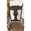 Image 11 : 3 Chairs – Antique Carved Wood Armchair, Spindle Back Wood Chair, Metal Swivel Chair