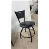 Image 5 : 3 Chairs – Antique Carved Wood Armchair, Spindle Back Wood Chair, Metal Swivel Chair