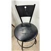 Image 6 : 3 Chairs – Antique Carved Wood Armchair, Spindle Back Wood Chair, Metal Swivel Chair