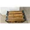 Image 11 : Antique Wooden Steamer Trunk w/ Black Metal Hardware and Latches, 21-1/2x30-1/2x20"