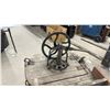 Image 5 : Antique Wooden Barrel Hand-Crank Washing Machine on Wooden Stand