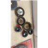 Image 2 : Assorted Grinding Wheels, Wire Brush Cups, Scraper, Door Hardware, Caulking Gun and More