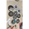 Image 3 : Assorted Grinding Wheels, Wire Brush Cups, Scraper, Door Hardware, Caulking Gun and More