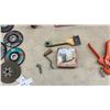Image 7 : Assorted Grinding Wheels, Wire Brush Cups, Scraper, Door Hardware, Caulking Gun and More