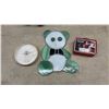 Image 6 : Stainless Steel Coffee Pots, Loaf Pan, Stained Glass Panda, Coca-Cola Tin, Salt and Pepper