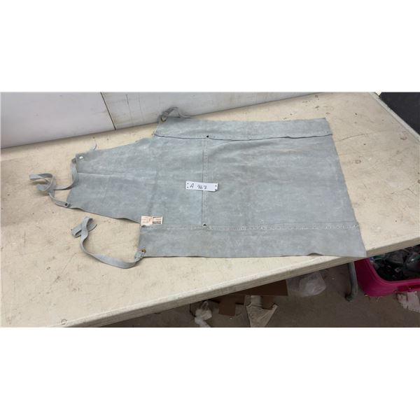 Gray Leather Welding Apron w/ Ties