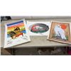 Image 1 : 3 Native American Art Prints – Warrior on Horse, White Buffalo, Snowy Owl, Largest 24x18"