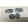 Image 4 : 10 Vintage 1960s Pewter Railroad/Railway Tokens – Pacific Electric, Western Pacific and More