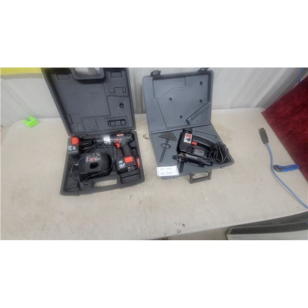 Craftsman 14.4V Cordless Drill Kit w/ Charger and Batteries, and Craftsman Orbital Jig Saw w/ Cases