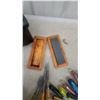 Image 5 : Black/Red Toolbox, 50-Piece Socket Set, Screwdrivers, Wood Chisels and Sharpening Stones