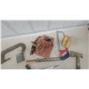 Image 3 : Assorted Hand Tools – Files, C-Clamp, Hacksaw, Level, Leather Tool Pouch, Measuring Tools