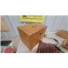 Image 6 : Hand Brace w/ Auger Bit Set in Red Roll, Wooden Storage Box, and Organizer Trays