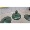 Image 3 : 3 Green Porcelain Enamel Industrial Light Shades