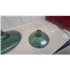 Image 4 : 3 Green Porcelain Enamel Industrial Light Shades