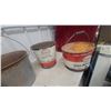 Image 4 : 5 Vintage Oil and Grease Pails – Veedol, B/A, Esso MP Grease, Co-op