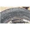 Image 6 : 2 Truck Tires on Steel Rims, 8-Lug Bolt Pattern, 8.25-20