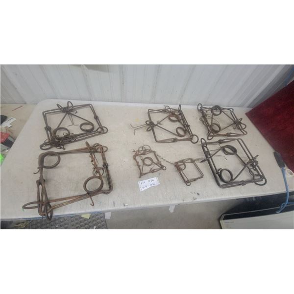 7 Conibear-Style Body Grip Animal Traps, Various Sizes