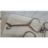Image 2 : 4 Vintage Iron Ice Tongs, Assorted Sizes