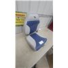 Image 2 : Millennium Marine Boat Seat, Blue/Gray Vinyl, w/ Pedestal Mount