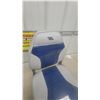 Image 3 : Millennium Marine Boat Seat, Blue/Gray Vinyl, w/ Pedestal Mount