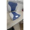 Image 4 : Millennium Marine Boat Seat, Blue/Gray Vinyl, w/ Pedestal Mount
