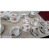 Image 4 : Myott Rose Garden Floral China Tea Set – 43-Piece Place Setting w/ Teapot, Sugar Bowl, Creamer