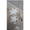 Image 1 : Wood and Sons England "Cottage Rose" China Set – Plates, Sugar Bowl w/ Lid, Creamer