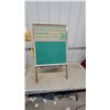 Image 1 : Vintage Children's Wooden Easel w/ Chalkboard, Alphabet, Numbers, and Clock Face