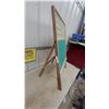 Image 4 : Vintage Children's Wooden Easel w/ Chalkboard, Alphabet, Numbers, and Clock Face