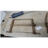 Image 3 : Antique Wooden Buck Saw, Bow Saw, and Vintage Pump Sprayer Lot
