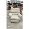 Image 7 : Beige Microfiber Recliner Chair