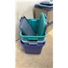 Image 4 : 10 Assorted Plastic Storage Totes w/ Lids, Various Sizes and Colors