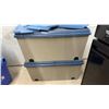 Image 5 : 10 Assorted Plastic Storage Totes w/ Lids, Various Sizes and Colors
